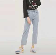 BENETTON ハーフ スリット デニム ズボン 28サイズのサムネイル