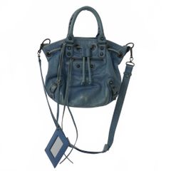 バレンシアガ BALENCIAGA シティ ツィギー バッグ 2way ブルー - メルカリ