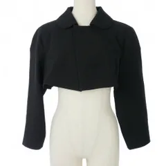 コムデギャルソン COMME des GARCONS 丸襟 クロップドジャケット 短丈 ショート 無地 Mサイズ 黒 ブラック GG-J026のサムネイル