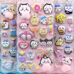ちいかわ 3枚セット お尻3Dシール　ハチワレ ドロップシール うさぎ　おしりぷにぷにシール　ごほうびシール立体シール DIY 可愛い 手帳貼り付け