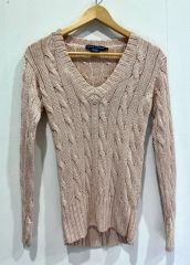 美品】POLO RALPH LAUREN Vネック ケーブルニット M - メルカリ