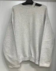 M VETEMENTS ヴェトモン オープン ショルダー ダメージ フリンジ クルーネック スウェット シャツ 長袖 Tシャツ スウェットシャツ カッティングのサムネイル