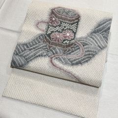 総絞り名古屋帯 絞り染め 幾何学模様 正絹 - メルカリ