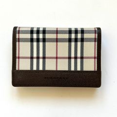 バーバリー BURBERRY 名刺入れ カードケース ノバチェック ダーク
