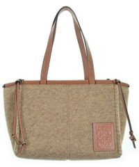 極美品・希少】LOEWE ロエベ クッショントート ウール×レザー A4収納可