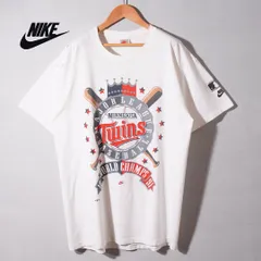 希少 90s USA製 銀タグ ナイキ NIIKE × MLB ツインズ Tシャツ XL 1991年製 ヴィンテージ Vintage World Champion 優勝記念 メジャーリーグ Twins オーバーサイズ 野球 Baseball 古着 T054
