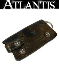 CHROME HEARTS 銀座店 クロムハーツ クロスボールボタン キーケース タンクカモ メンズ レザー SV925 黒 103184のサムネイル