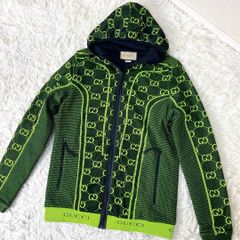 美品 グッチ GUCCI ジャガード Lサイズ パーカー ライトジャケット