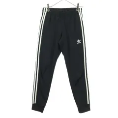 adidas アディダス ワンポイントロゴ ジャージ ジョガーパンツ XS ブラック トレフォイルロゴ レディース 古着