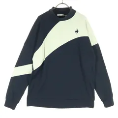 美品 le coq sportif ルコックスポルティフ ワンポイントロゴ 長袖 ハイネック トレーナー L ブラック スウェット メンズ 古着のサムネイル