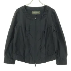 美品 BODY DRESSING Deluxe ボディドレッシングデラックス 日本製 長袖 ジップジャケット 38 ブラック ブルゾン レディース 古着のサムネイル