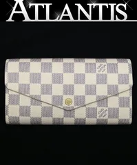 極美品 ルイヴィトン Louis Vuitton ポルトフォイユ・サラ 長財布 ダミエアズール N63208 【74760】