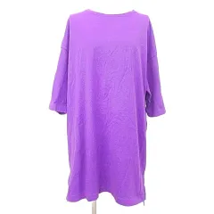チャオパニック ティピー CIAOPANIC TYPY オーバーサイズ Tシャツ カットソーワンピース 七分袖 F 紫 パープル ■GY99 A0115のサムネイル
