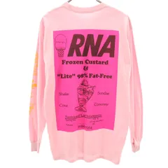 RNA アールエヌエー バックプリント 長袖 Tシャツ ピンク ロンT メンズ 古着のサムネイル