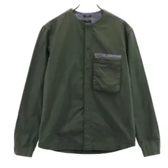 DENHAM デンハム 長袖 FUTURE ノーカラーシャツ XS カーキ メンズ 古着のサムネイル