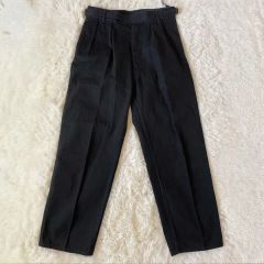 50s SLACKS ブラック無地 カスリ 絣柄 2タック ロカビリ スラックス