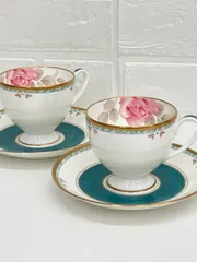 【美品】NARUMI ナルミ ボーンチャイナ カレス カップ＆ソーサー ペア No.52424