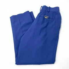 Christian Dior SPORTS クリスチャンディオールスポーツ　カジュアルパンツ　スラックス　CDロゴ　ゴールド金具　ロゴ刻印ボタン　コットン　ブルー　青のサムネイル