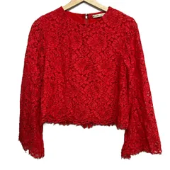 alice+olivia(アリスオリビア) 長袖カットソー レディース美品  - レッド レースのサムネイル