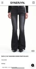 SYNERJYN CAT WASHING DENIM PANTS BLACK S - メルカリ