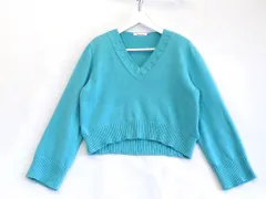 【219455】DAISYLIN FOR FOXEY デイジーリンフォクシー  ニット セーター　キャンディV　コットン　【22AW】　Vネック　長袖  ・ 06675 ブルー系のサムネイル
