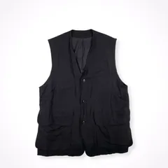 COMOLI / ヴィスコースリネン ハンティングベスト ブラックのサムネイル