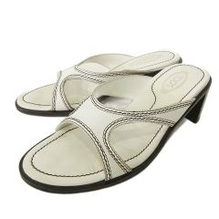Y*読様 TOD'S トッズ レザー クリアヒール ミュール サンダル - メルカリ