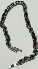 クロムハーツオールド97刻印フローラルクロスダイヤ入りIDブレスレット