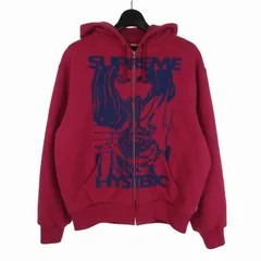 シュプリーム SUPREME × ヒステリックグラマー HYSTERIC GLAMOUR 24AW Thermal Lined Zip Up Hooded Sweatshirt サーマルジップアップフーディ パーカー S レッド 赤のサムネイル