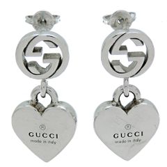 DOLCE&GABBANA ドルガバ ハート ピアス DGロゴ シルバー - メルカリ