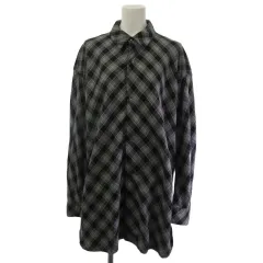 シンヤコヅカ SHINYA KOZUKA CLASSIC SHIRTS ネルシャツ チェック 長袖 S グレー のサムネイル
