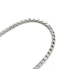 [シルバーワン] スエッジ ロープ チェーン ネックレス メンズ sa [ステンレス 銀色シルバー][幅2mm 長さ50cm]細目 1