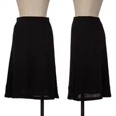 ジャンポールゴルチエ ファムJean Paul GAULTIER FEMME メッシュ切替ニットスカート 黒40のサムネイル