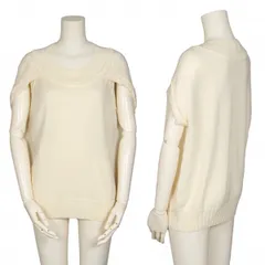 イッセイミヤケISSEY MIYAKE 24 ネックレイヤードケーブルアームホールニット クリームFのサムネイル