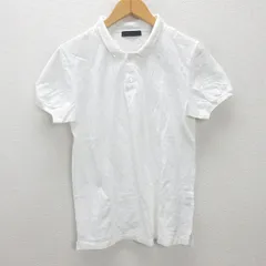 d■日本製■ジュンハシモト/junhashimoto 鹿の子地ポロシャツ【2】白/MENS/8【中古】のサムネイル
