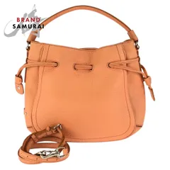 美品 COLE HAAN コールハーン ２way オレンジ シルバー金具 レザー ハンドバッグ ショルダーバッグ レディース 602274【中古】
