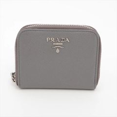PRADA コインケース 小銭入れ グレー ヴィッテロダイノレザー - メルカリ