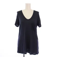 ティーバイアレキサンダーワン T by Alexanderwang Tシャツ カットソー 半袖 Vネック ストレッチ 無地 XS 紺 ネイビー /BB ■GY41のサムネイル
