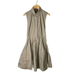 ダブルスタンダードクロージング ダブスタ DOUBLE STANDARD CLOTHING ノースリーブ シャツワンピース フレア Ｆ ベージュ ■GY4のサムネイル