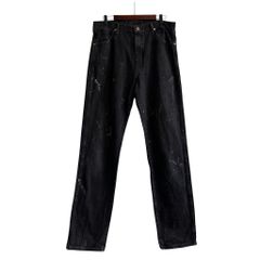 RUSTLER ブラックデニムパンツ 34×32 ブリーチ加工 Y2K グランジ 