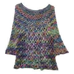 GANNIガニー♡クロシェニットボーダータンクトップかぎ編みsize34