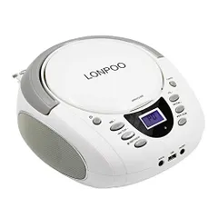 cd プレーヤーbluetooth対応 FMラジオ MP3再生 ブルートゥース USB/AUX入力 ヘッドフォンジャック LCDディスプレイ ポータブルcdプレーヤースピーカー コンパクト小型 語学学習as 547959a4