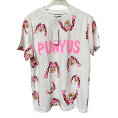 新品 プニュズ おにぎり Tシャツ PUNYUS 総柄 半袖 おむすび ご飯 米