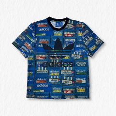 adidas 総柄ロゴT S トレフォイル Y2K - メルカリ
