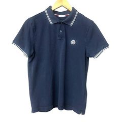 MONCLER ポロシャツ ネイビー - メルカリ