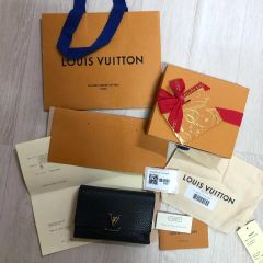 セット販売のみ】ポルトフォイユ クレア & マイクロチャーム LV 