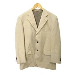 ニューヨーカー NEWYORKER テーラードジャケット リネン混 3B YA7 L位 15-16-8447 ベージュ YA7 L位