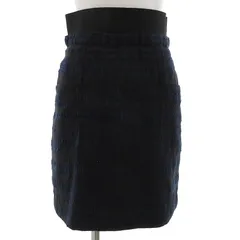 3.1 フィリップリム 3.1 phillip lim スカート ツイード ひざ丈 2 紺 ネイビー 黒 ブラック /UO ■GY41のサムネイル