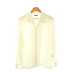 アタッチメント ATTACHMENT 24AW PE/RY STRETCH TROPICAL OVERSIZED OPENCOLLAR L/S シャツ オープンカラー 2 ホワイト /CX ■OSのサムネイル