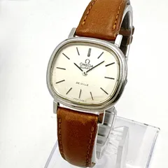 A141【稼働品・1970年代 アンティーク】 OMEGA DE VILLE オメガ デビル クォーツ シルバーカラー オーバルケース レディースウォッチのサムネイル